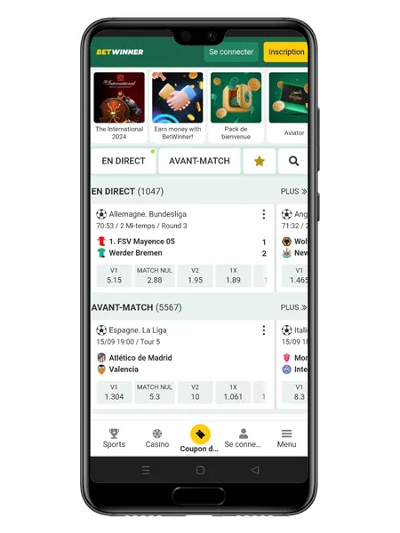 Betwinner apk télécharger gratuit